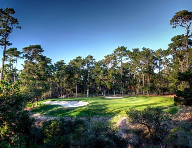 Hole 2H view from tee at Poppy Hills Hole 2H view from tee at Poppy Hills