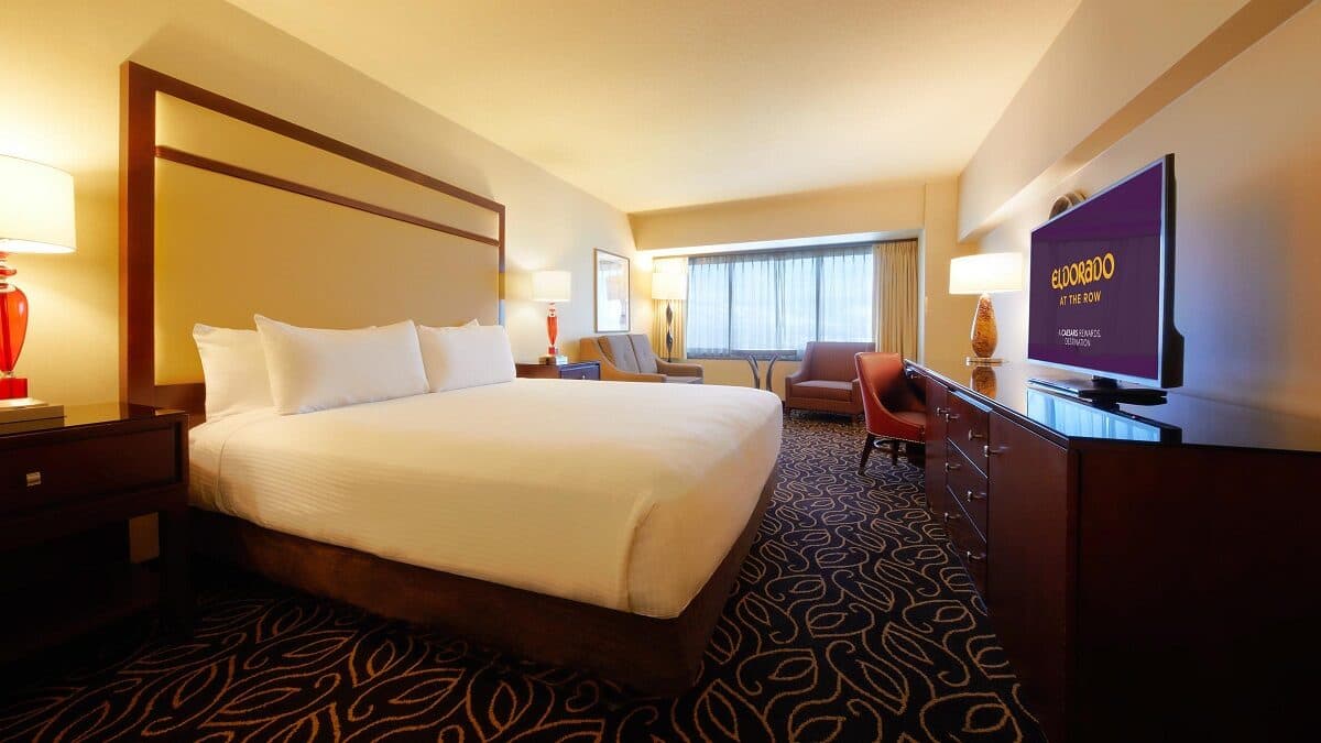 Eldorado Premium King bedroom with plush bedding and contemporary decor