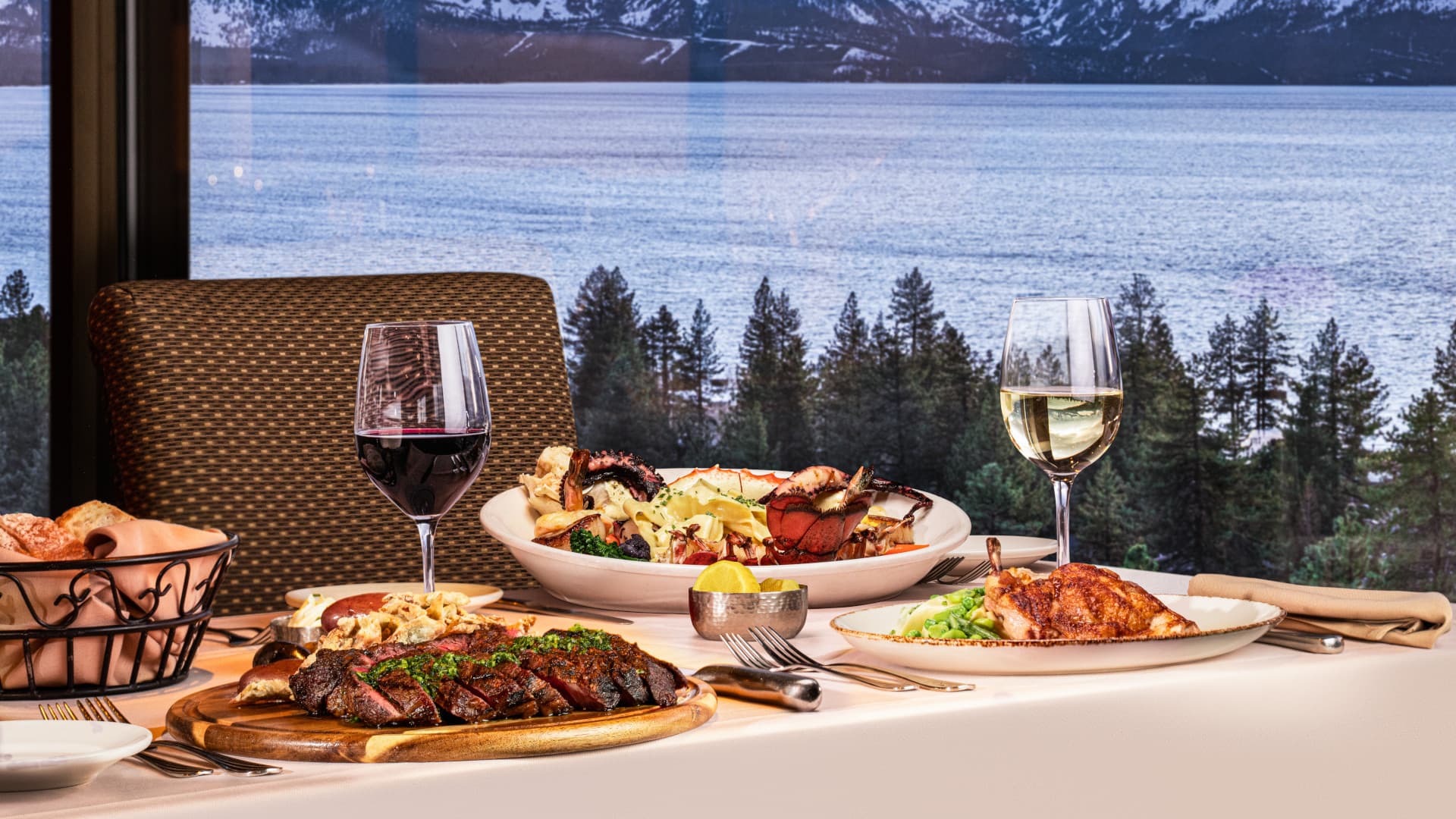 Friday's Station Steak & Seafood Grill at Harrah's Lake Tahoe — restaurant interior with signature dining and ambience Friday's Station Steak & Seafood Grill at Harrah's Lake Tahoe — restaurant interior with signature dining and ambience