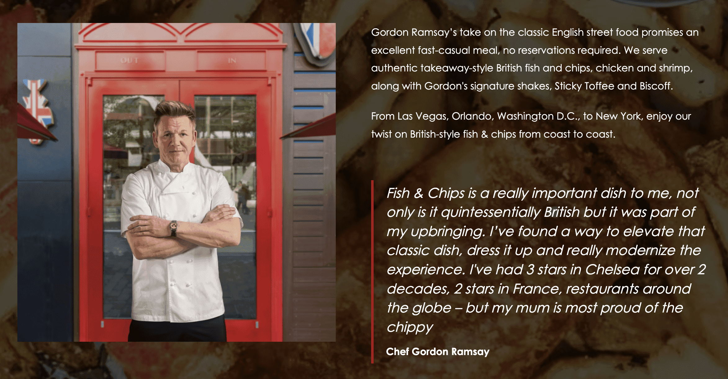 Gordon Ramsay Fish & Chips at Silver Legacy Resort Casino — signature dish
