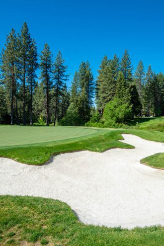 Championship Course Hole 8 with sand bunkers Championship Course Hole 8 with sand bunkers